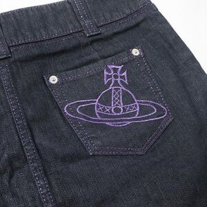 Vivienne Westwood embroidered logo low rise mini skirt